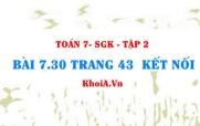 Bài 7.30 trang 43 Toán 7 Kết nối tri thức Tập 2